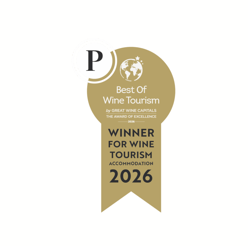 Porters Wine Tourism - winners badge - vertical-gold Porters Wine Tourism - winners badge - vertical-gold