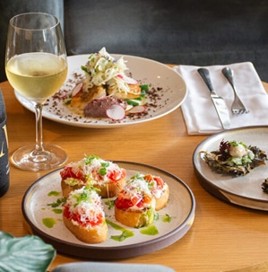 food on a table