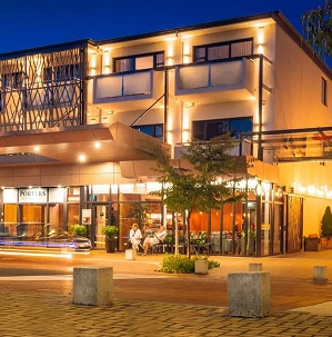 porters exterior at night